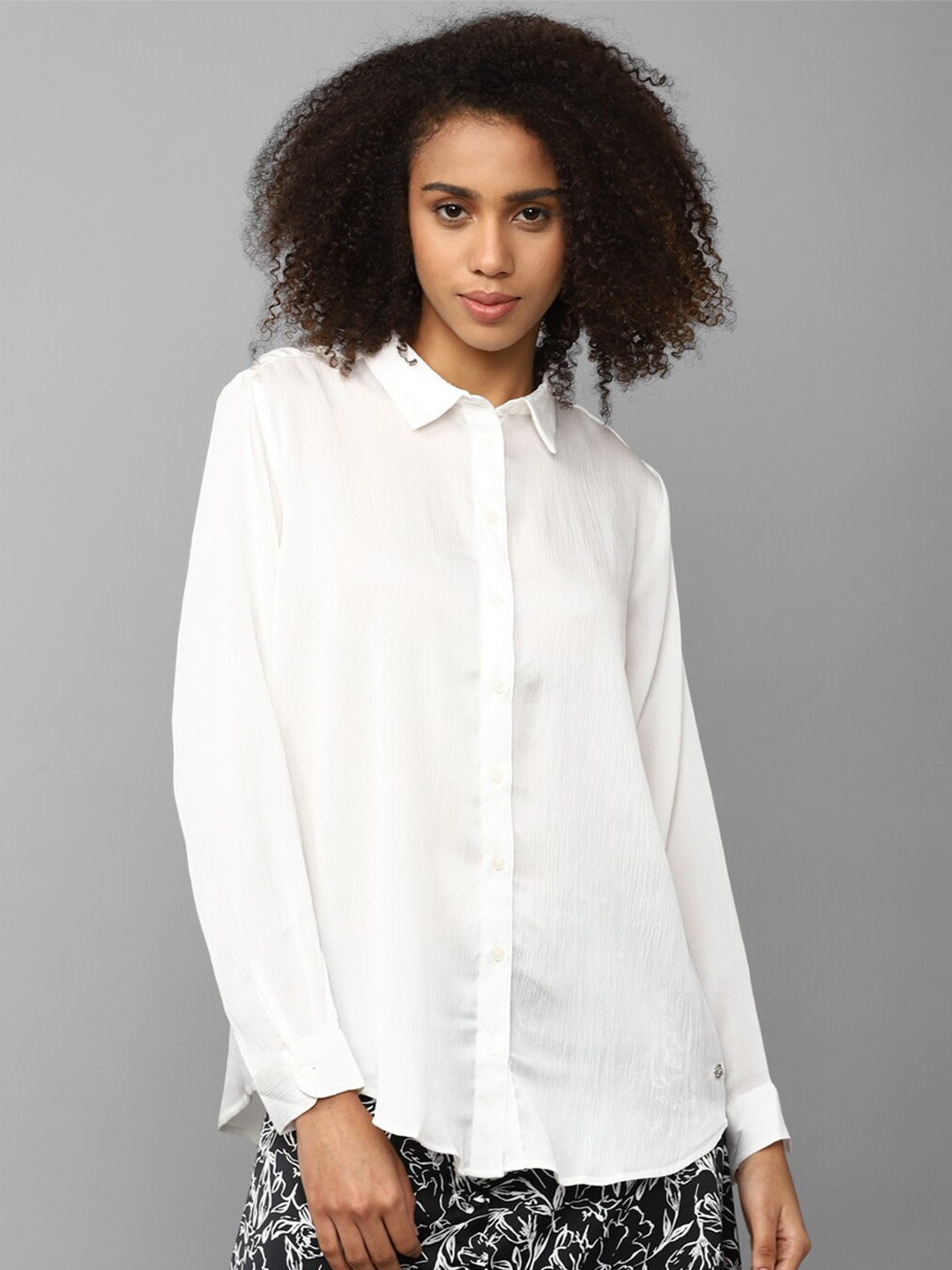 

Allen Solly Woman Regular Fit Casual Shirt, White