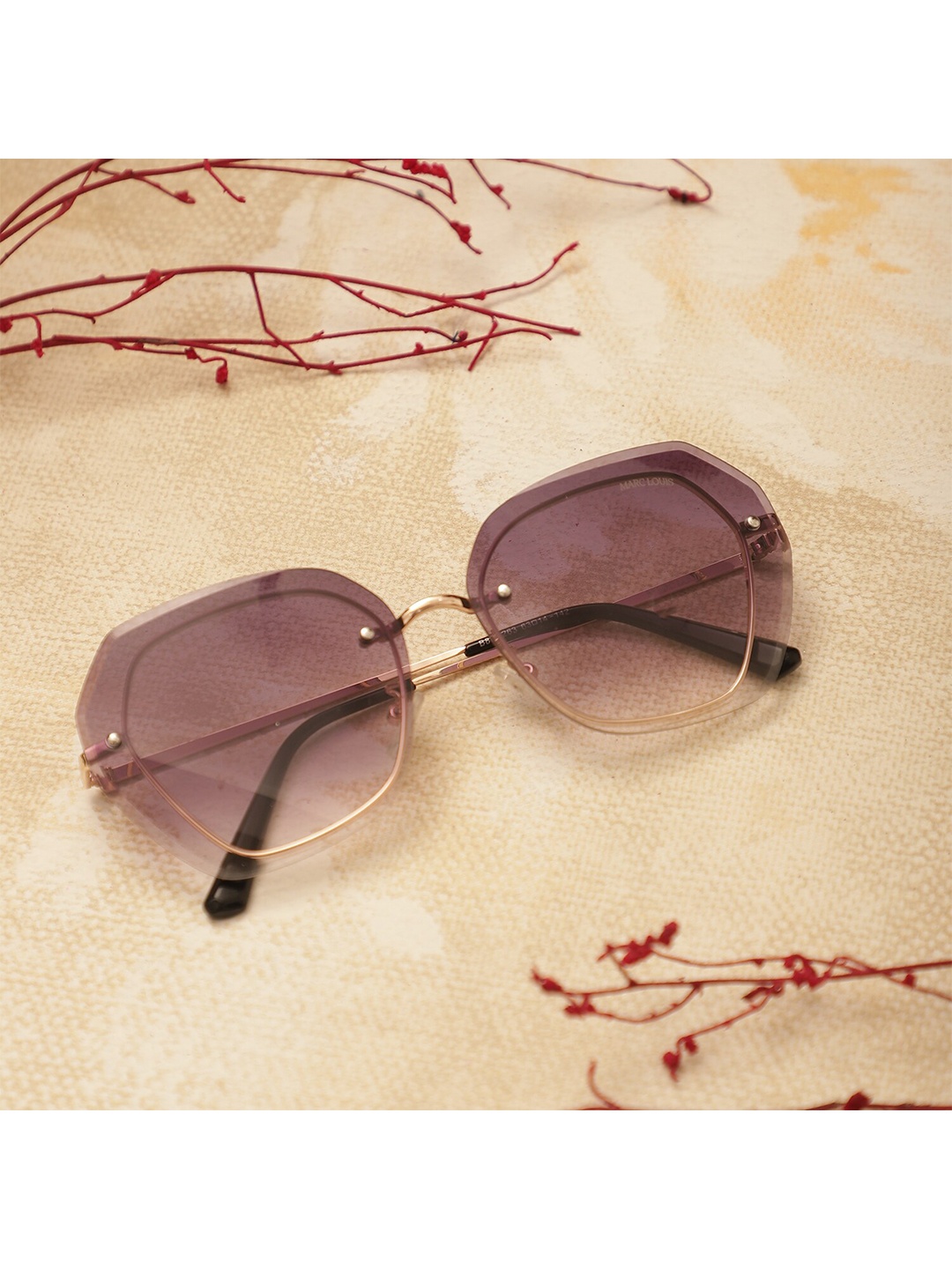 

MARC LOUIS Lens & Square Sunglasses with UV Protected Lens ML B80-263, Gold