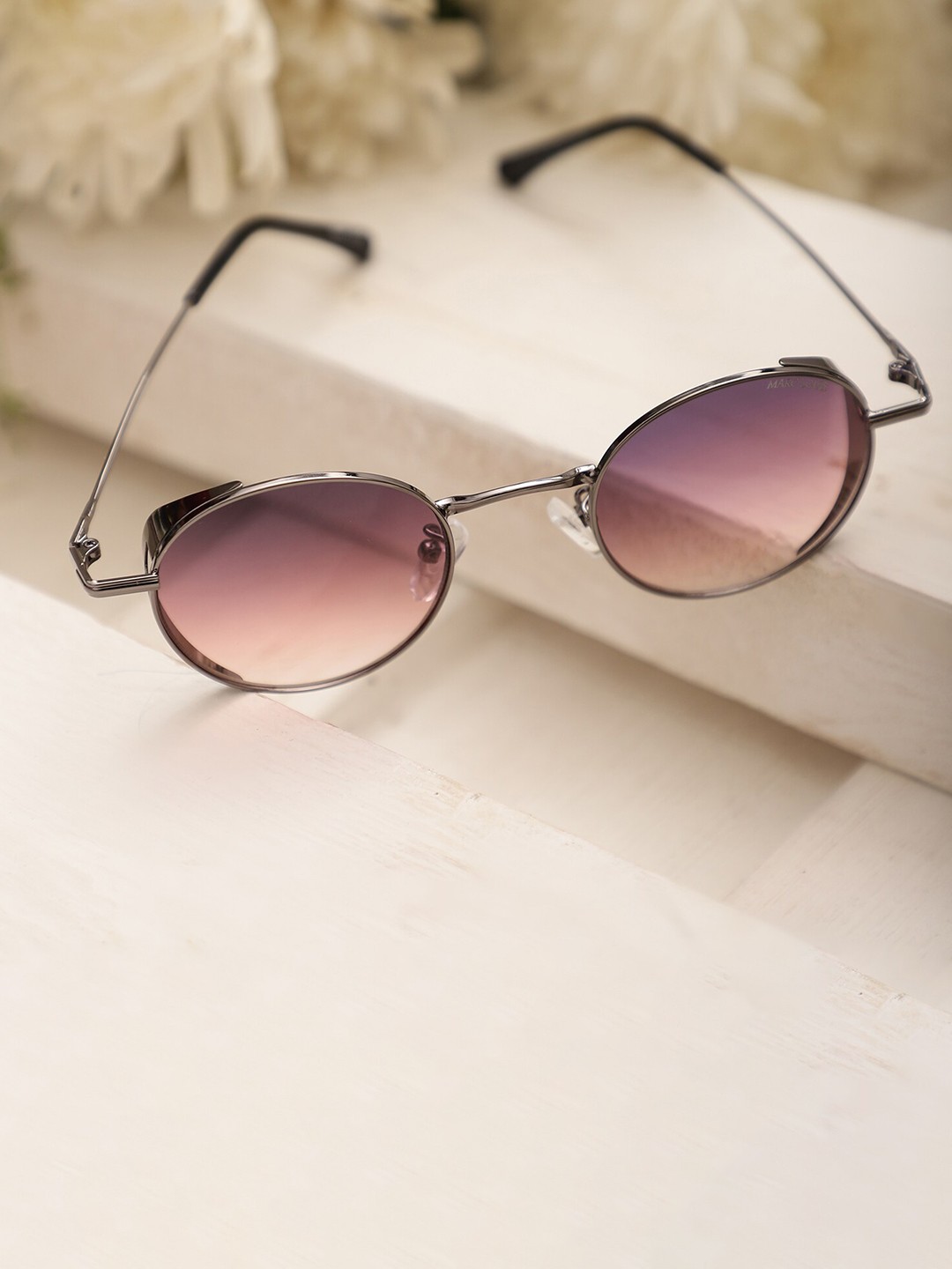 

MARC LOUIS Full Rim Round Sunglasses with UV Protected Lens- ML B80-320-26, Grey