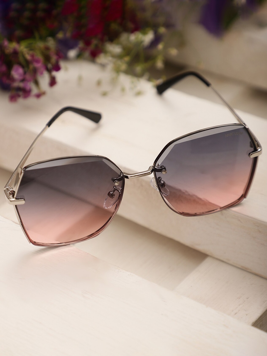 

MARC LOUIS Women Square Sunglasses With UV Protected Lens ML B80-324, Grey