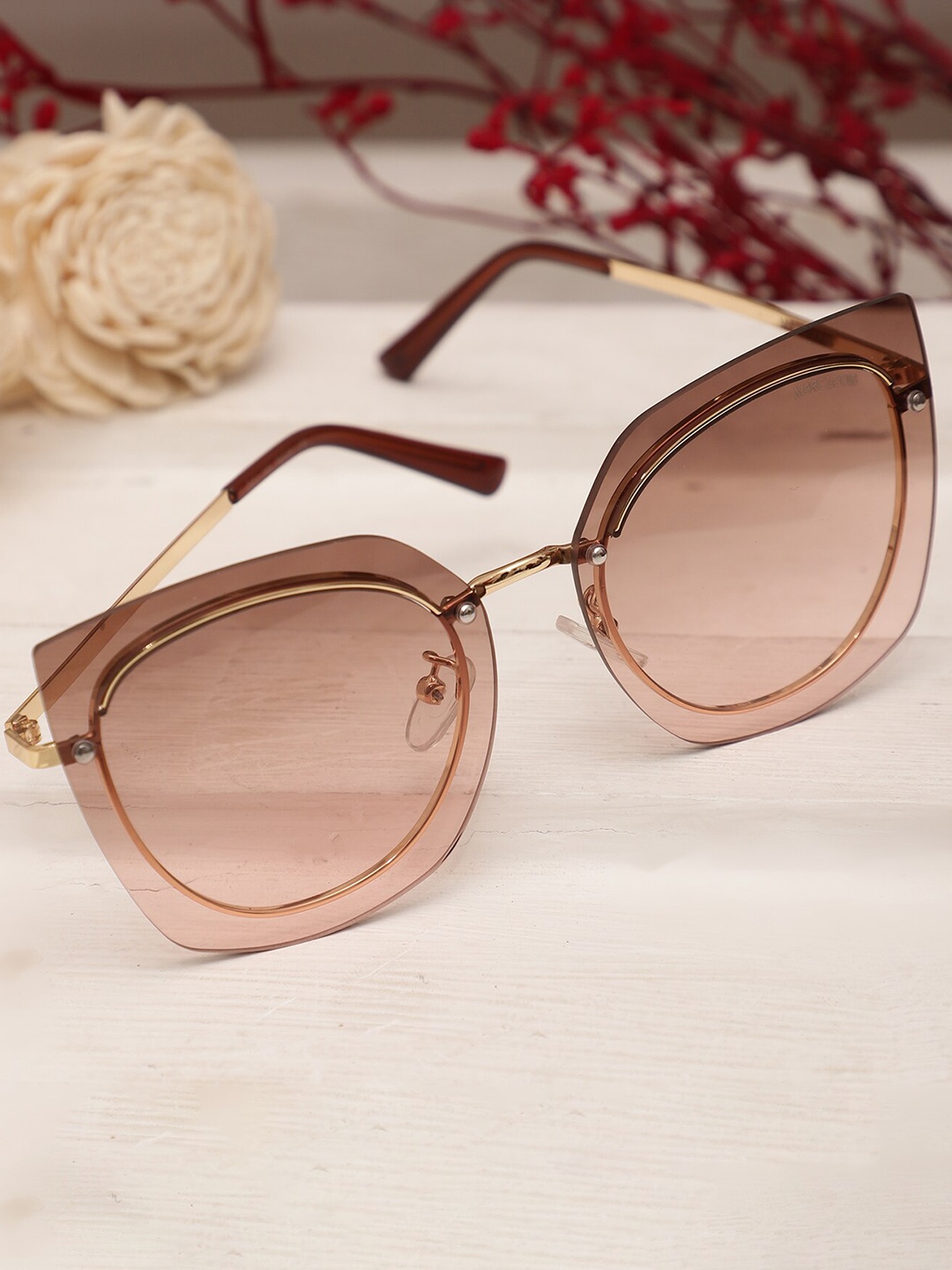 

MARC LOUIS Women Square Sunglasses With UV Protected Lens ML B80-345, Brown