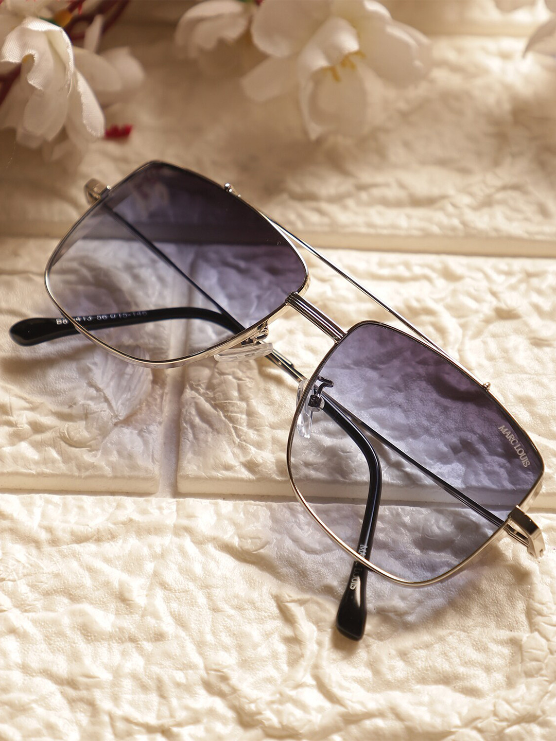 

MARC LOUIS Square Sunglasses With UV Protected Lens ML B80-413, Blue