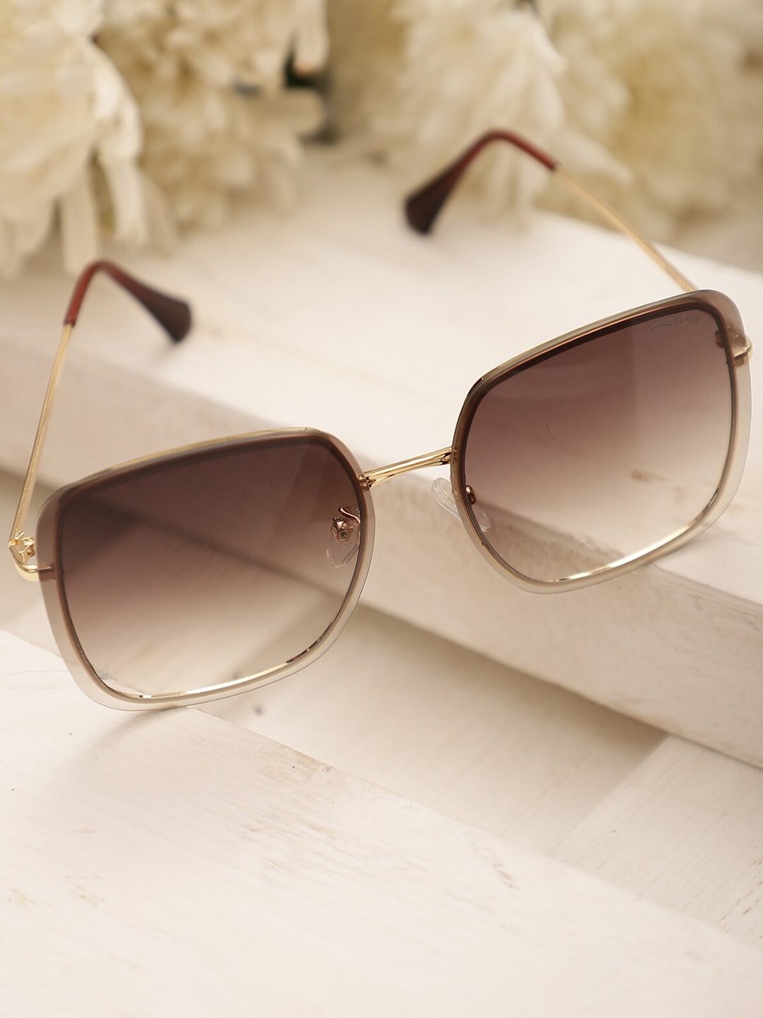 

MARC LOUIS Women Square Sunglasses With UV Protected Lens ML B80-422, Brown