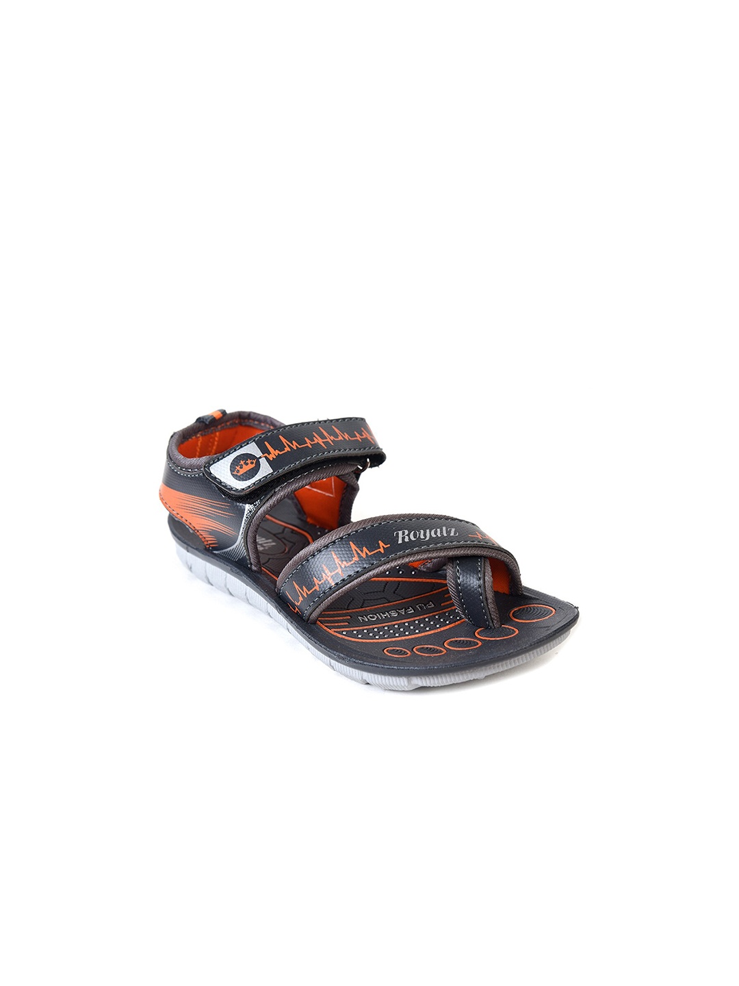 

Ajanta Boys Printed Comfort Sandals, Grey