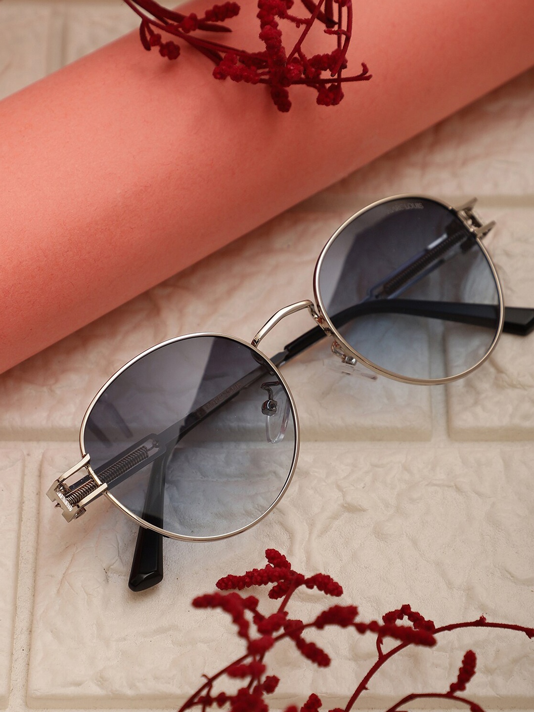 

MARC LOUIS Lens & Round Sunglasses with UV Protected Lens ML B80-573 SILVER SG