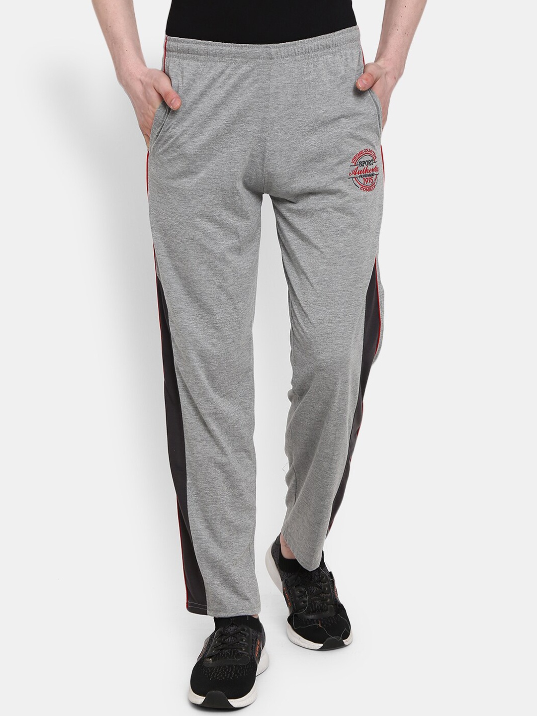 

V-Mart Men Regular Fit Cotton Track Pant, Grey