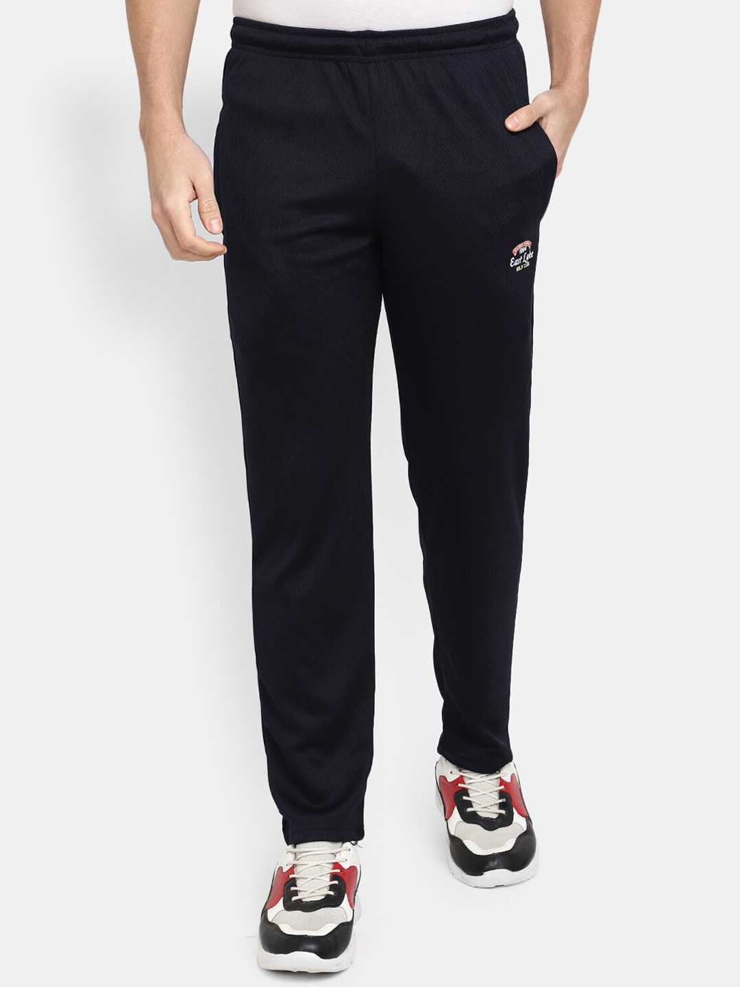 

V-Mart Men Straight Fit Track Pants, Navy blue
