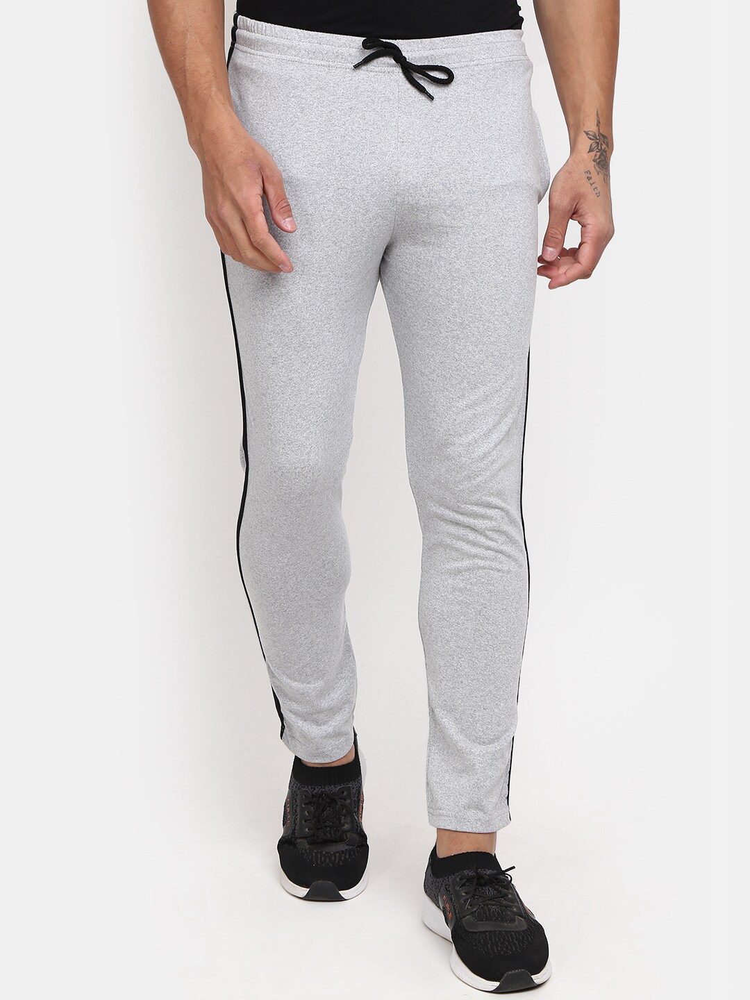 

V-Mart Men Regular Fit Cotton Track Pants, Grey