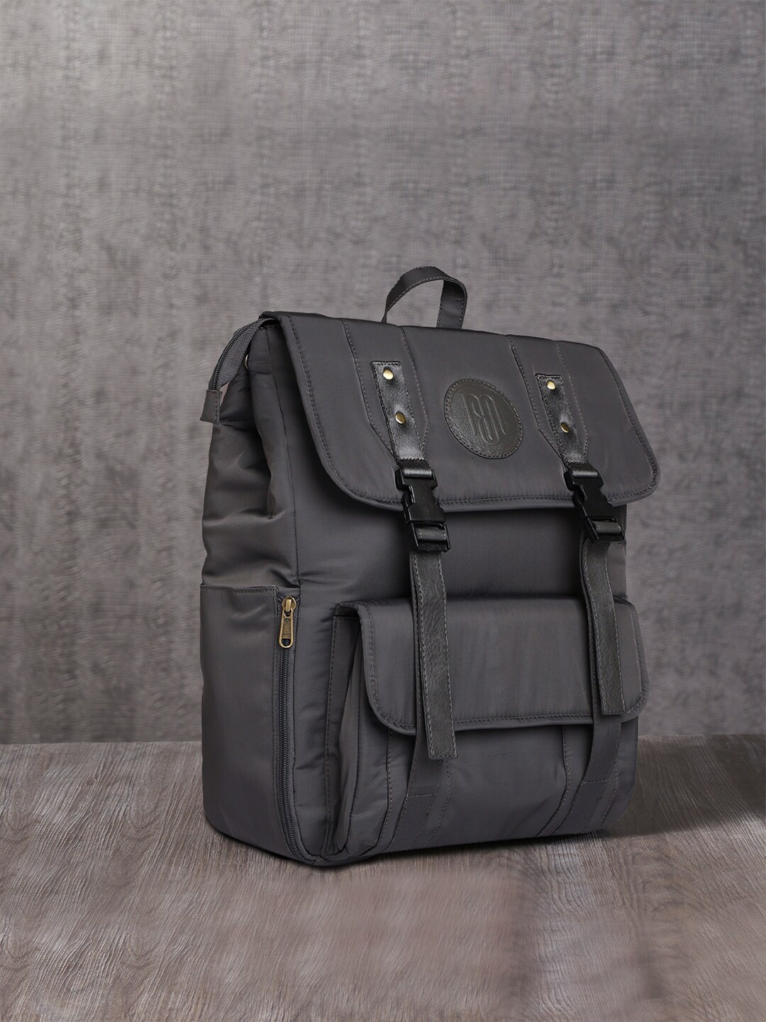 

Mona B Padded Laptop Backpack, Grey