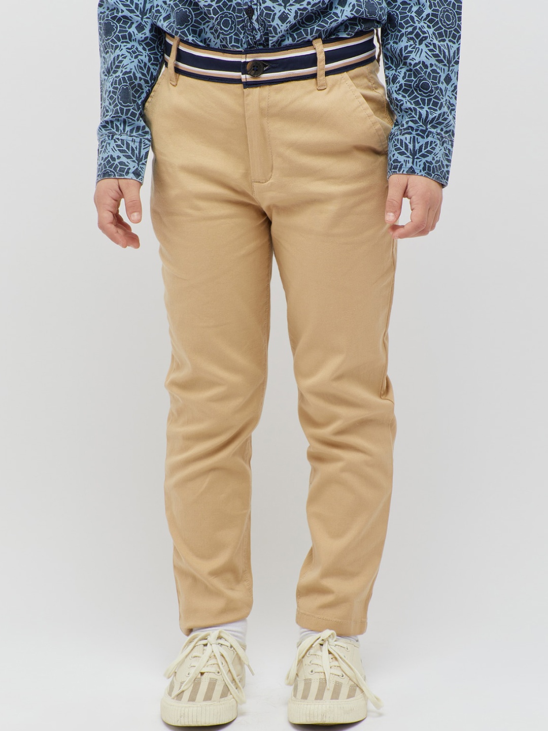 

One Friday Boys Classic Fit Regular Trousers, Beige