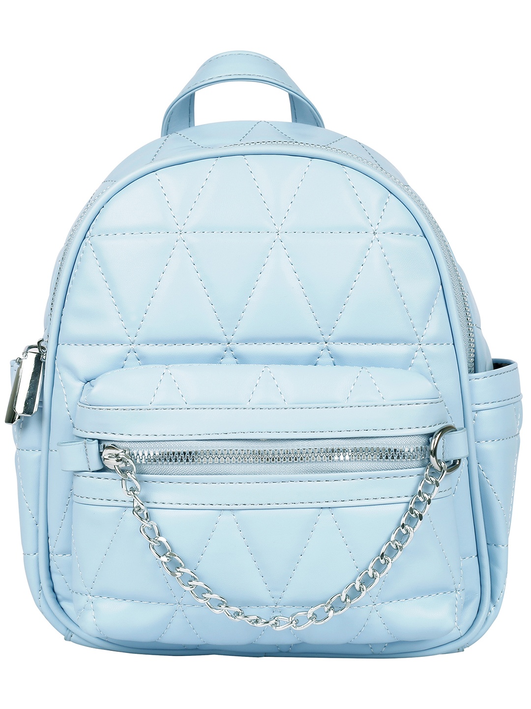 

Angeline Textured Quilted Small Backpack, Blue