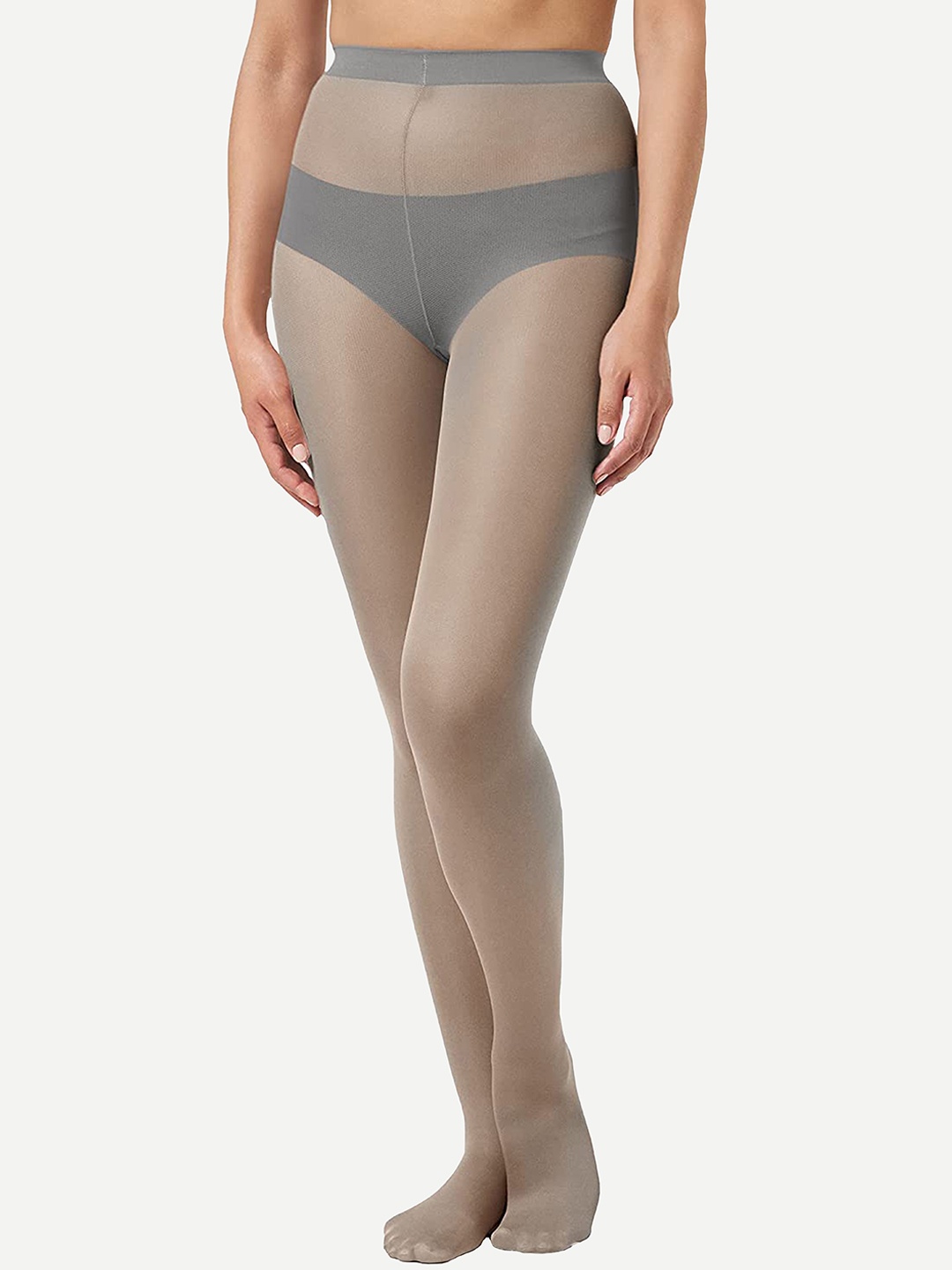 

COLOR STYLE Women Self Design Sheer Stockings, Grey