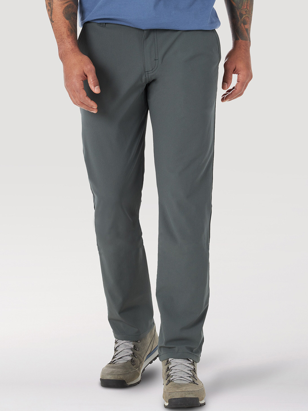

Wrangler Men Mid-Rise Straight Fit Trousers, Blue