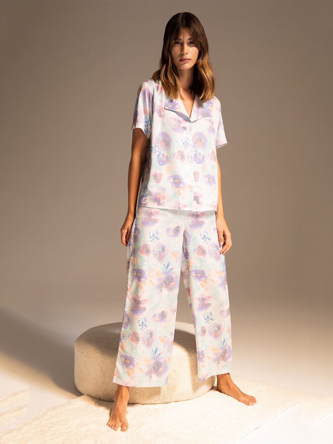 

DeFacto Printed Lounge Shirt, White