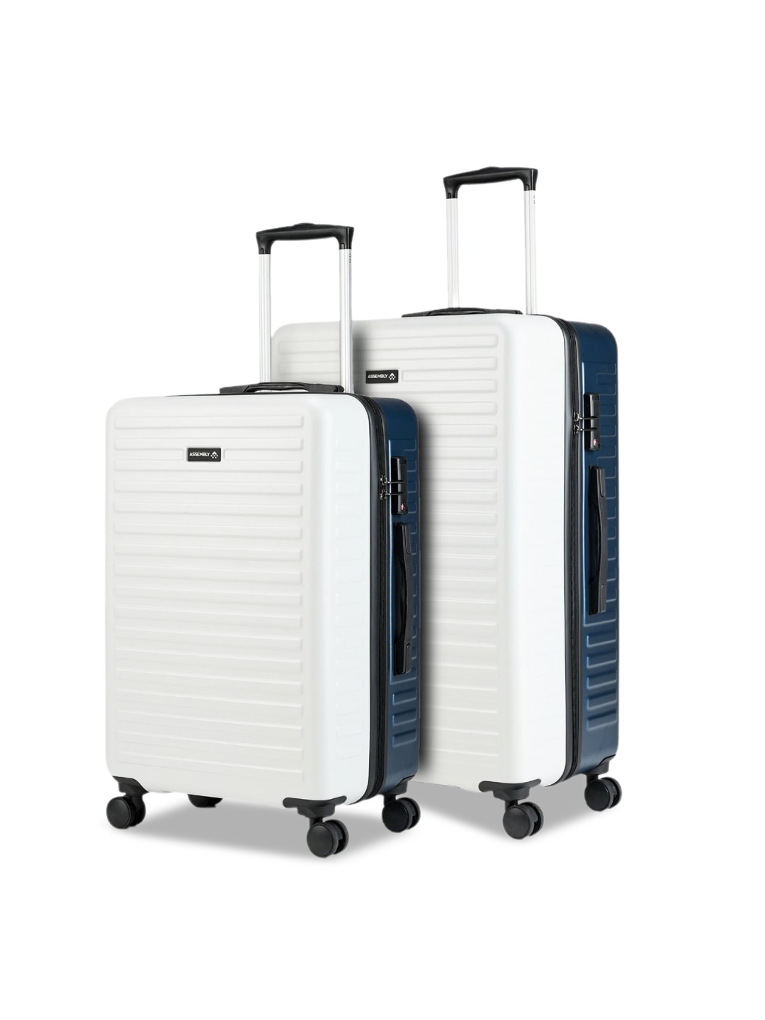 

Assembly Two Toned Hard-Sided Polycarbonate Trolley Bag - Blue & White (24 & 28 Inches)