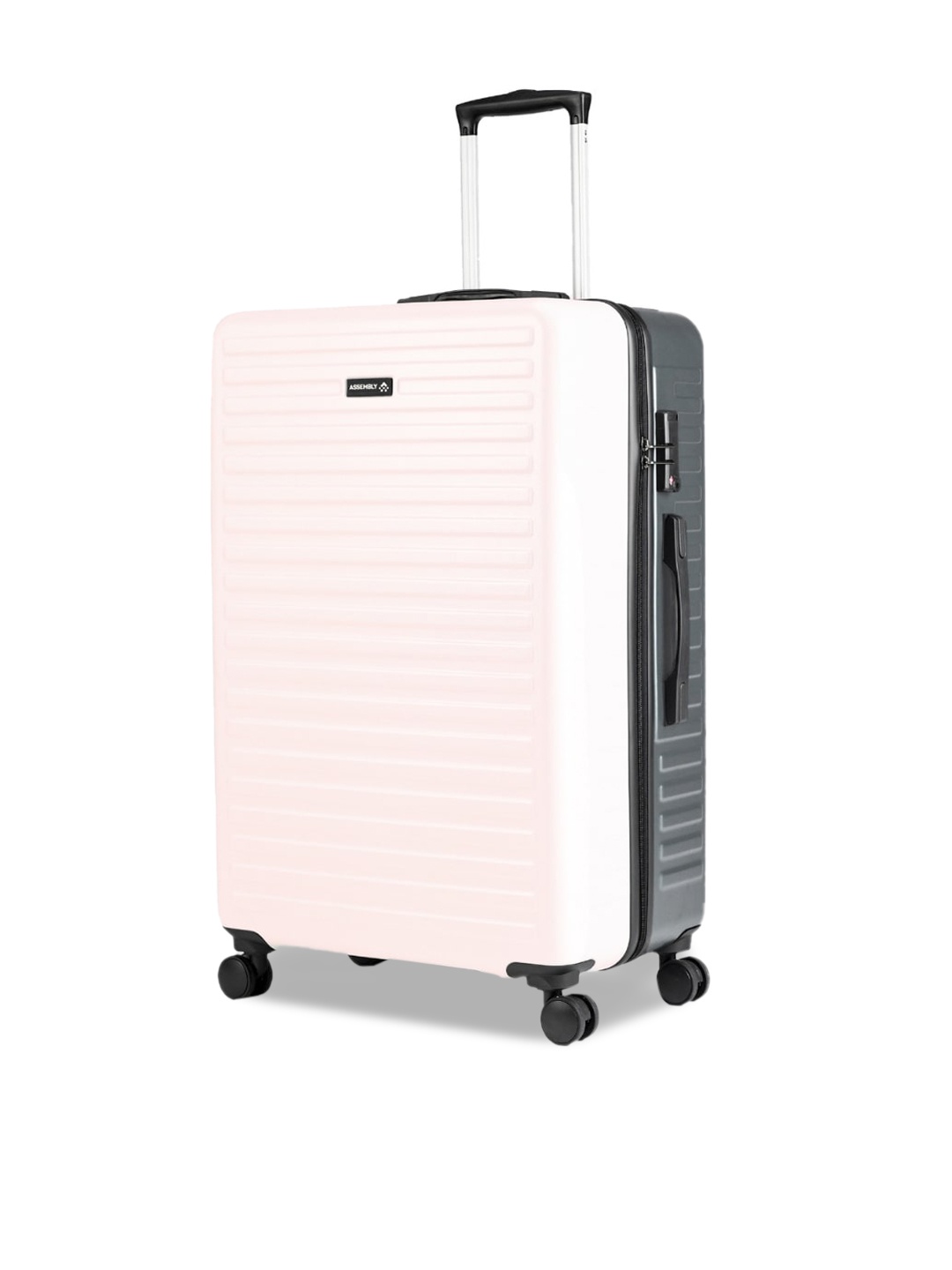

Assembly Two Tone Medium Check-In Luggage 24 Inches Lightweight (Ivory & Grey) 60L