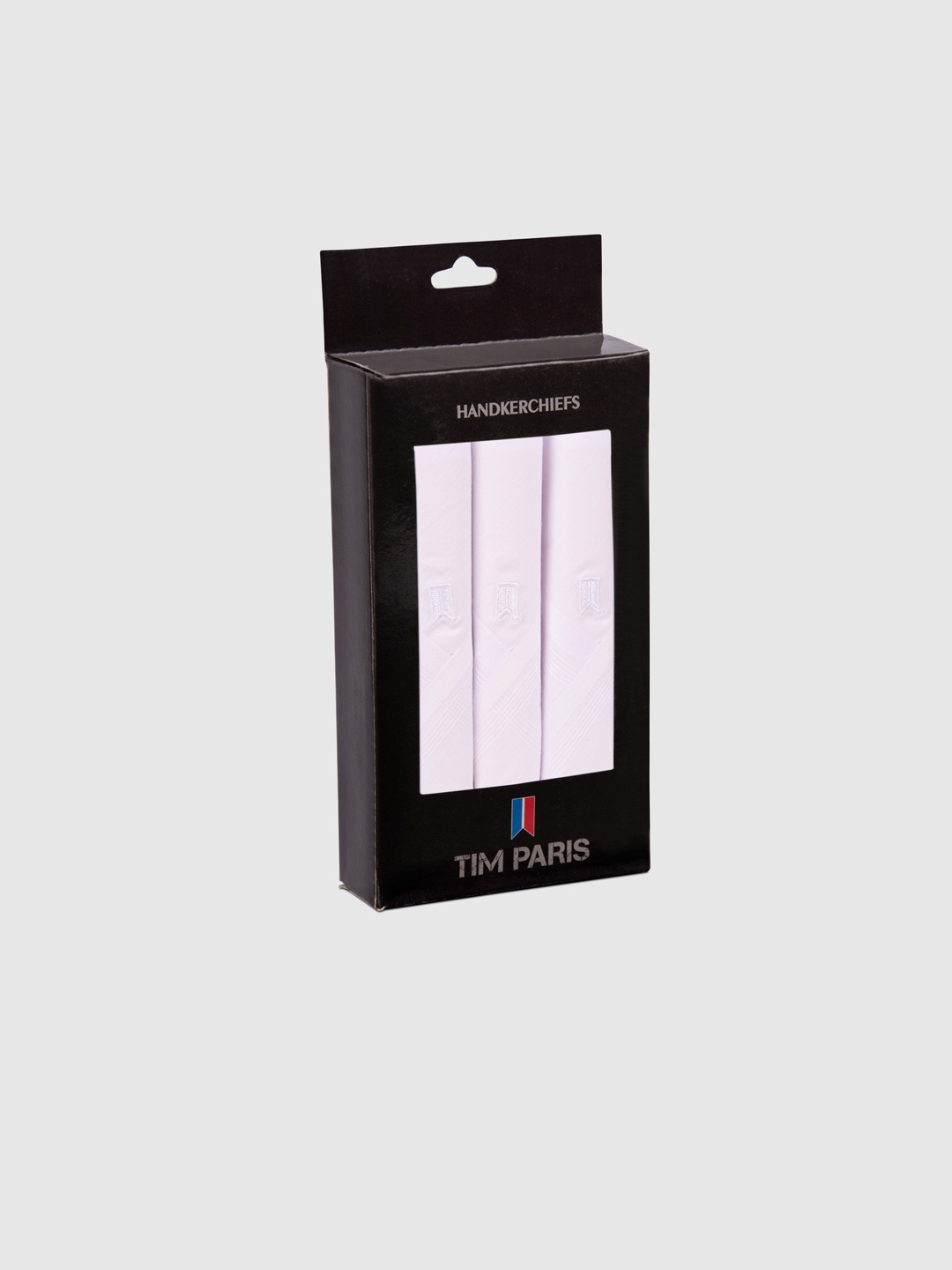 

TIM PARIS Men Pack Of 3 Striped Cotton Handkerchief, White