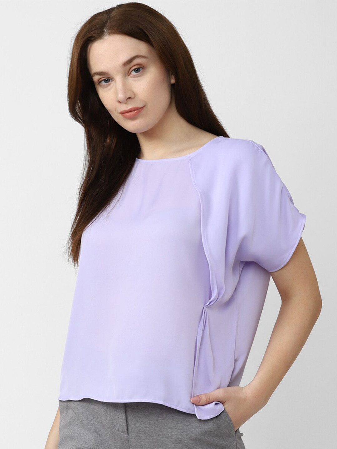 

Van Heusen Woman Extended Sleeves Layered Top, Purple