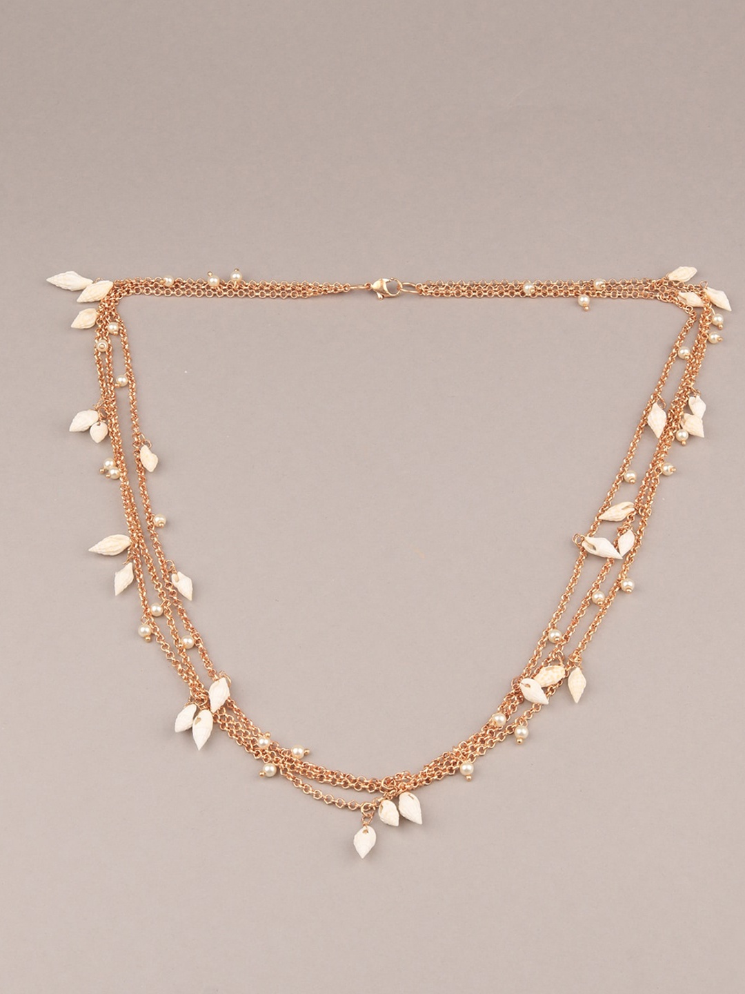 

ODETTE Artificial Beads Shell Statement Necklace, White