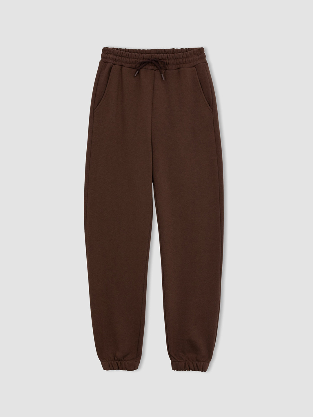 

DeFacto Women Mid-Rise Regular Fit Joggers, Brown
