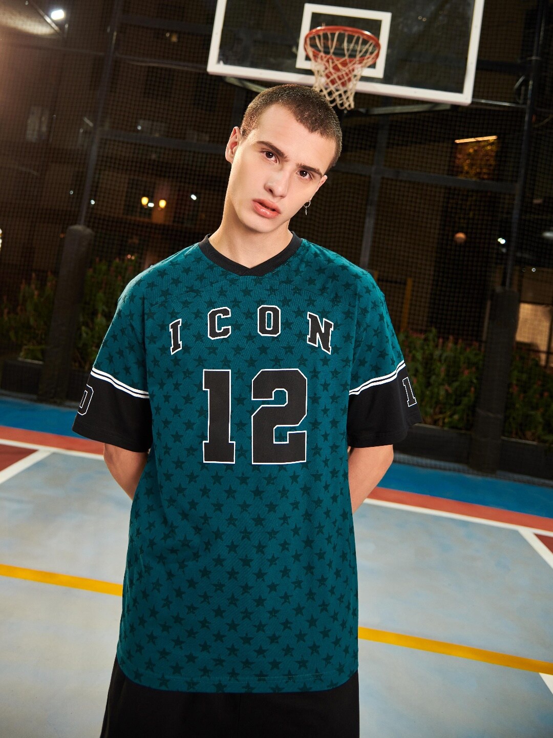 

Bewakoof Gru All Over Printed Oversized T-shirt, Green