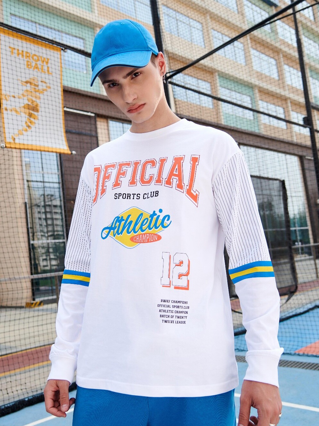 

Bewakoof Ath Graphic Printed Oversized T-shirt, White