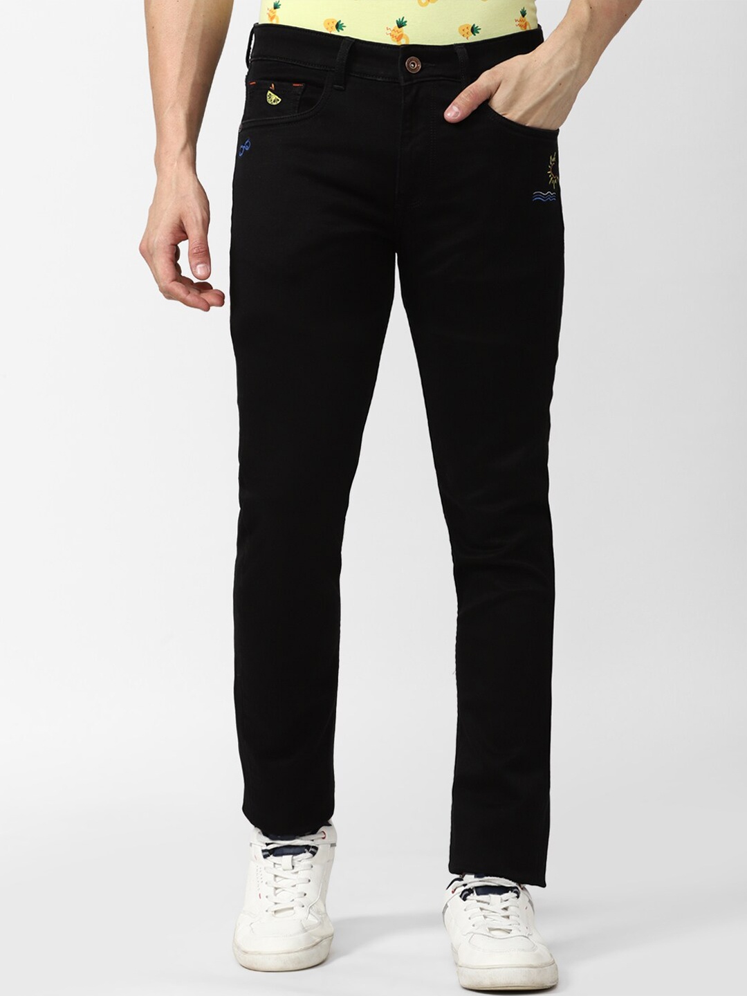 

SIMON CARTER LONDON Men Slim Fit Mid-Rise Jeans, Black