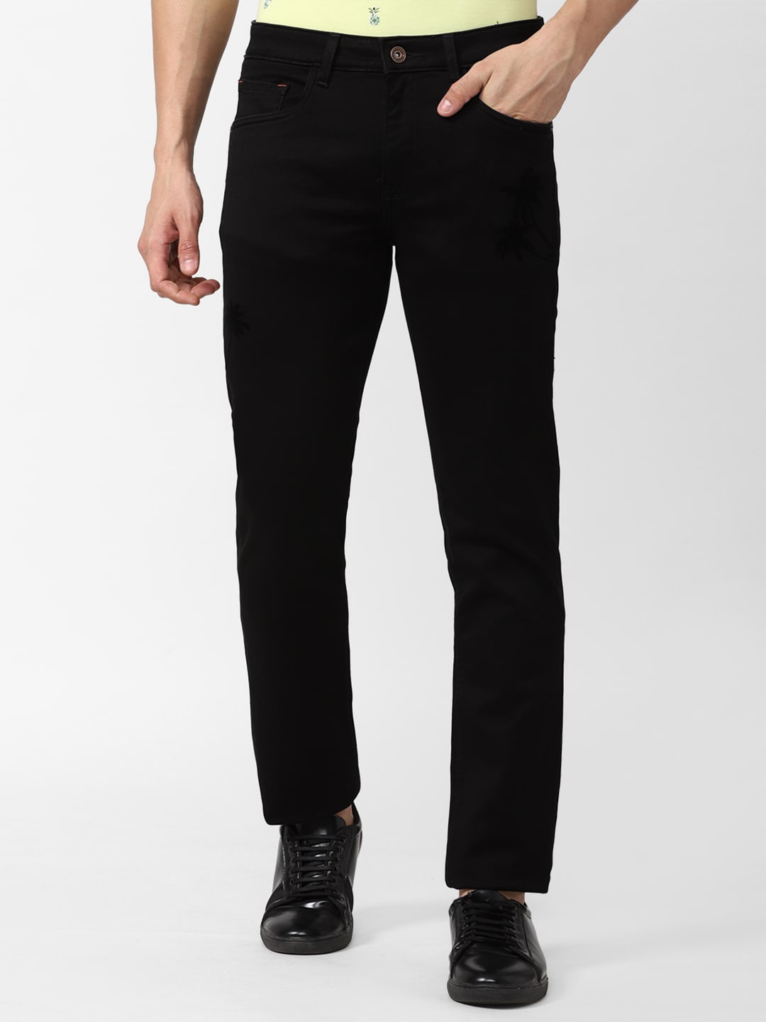 

SIMON CARTER LONDON Men Slim Fit Mid-Rise Jeans, Black