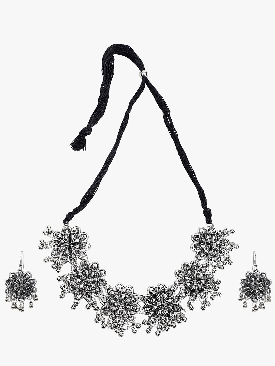 

KACY Silver-Plated Beaded Jewellery Set