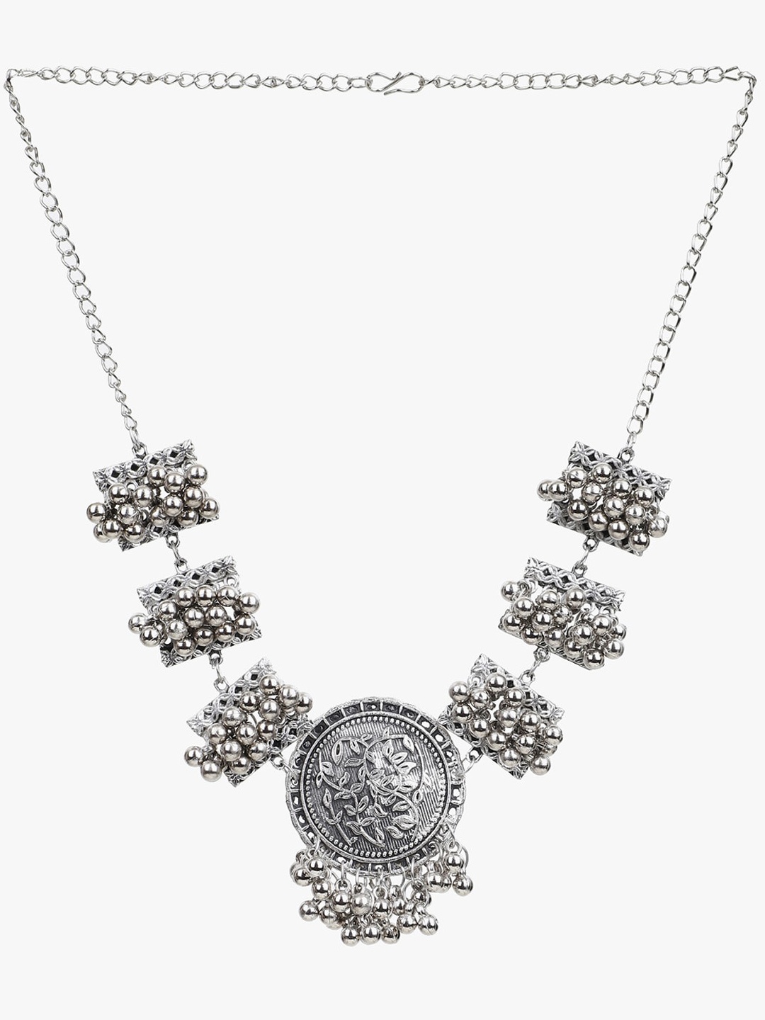 

KACY Silver-Plated Ghungroo Jewellery Set