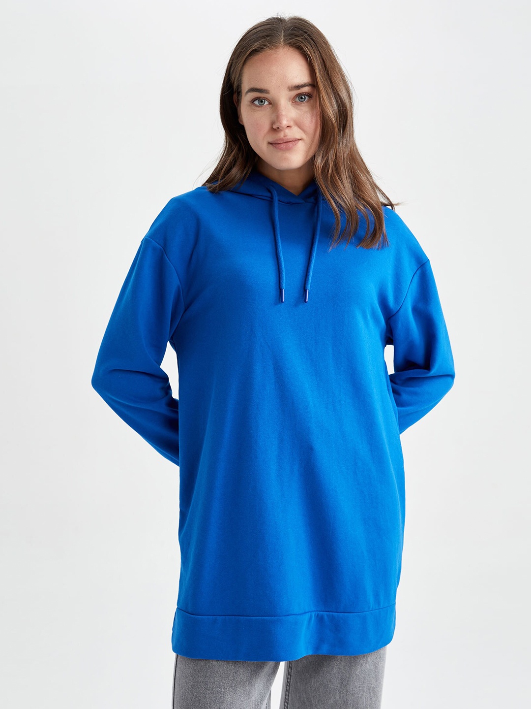 

DeFacto Women Hooded Sweatshirt, Blue