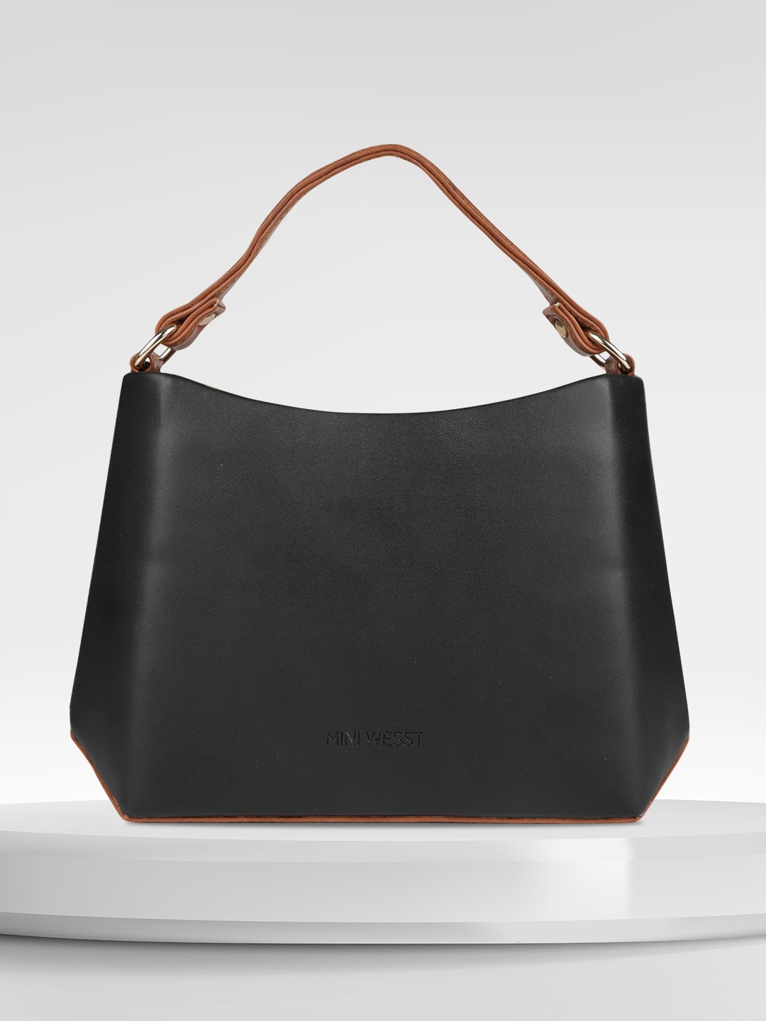 

MINI WESST Bucket Handheld Bag with Bow Detail, Black