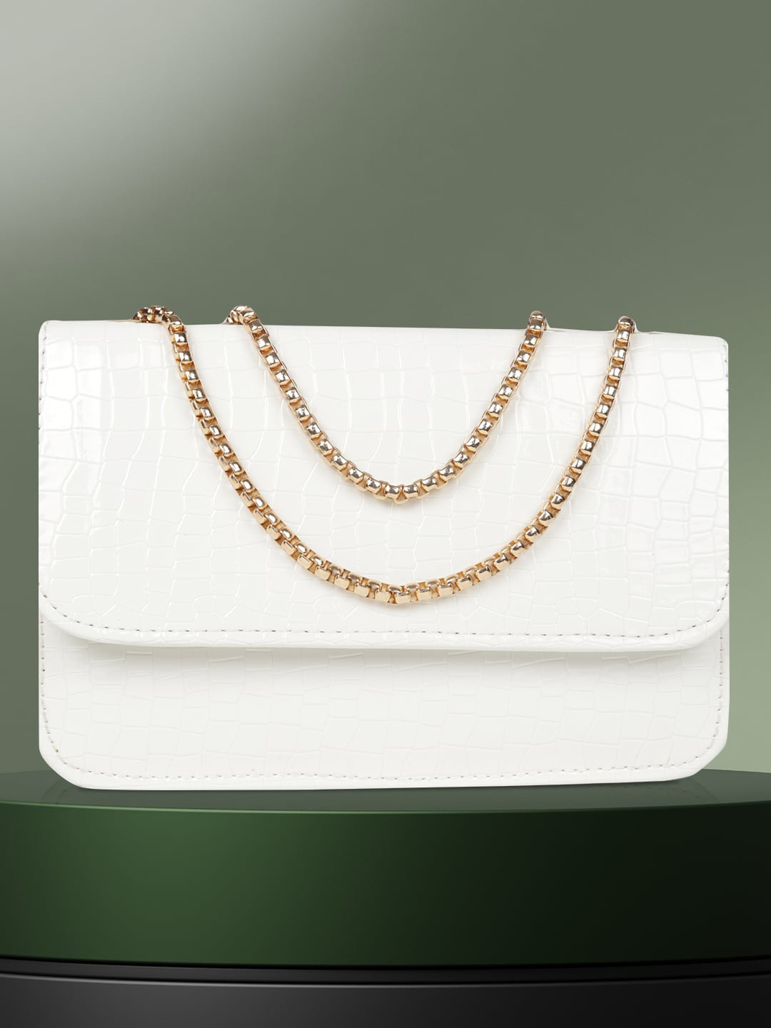 

MINI WESST Textured Structured Sling Bag, White