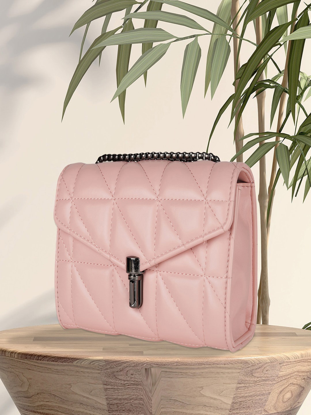 

MINI WESST Structured Sling Bag with Quilted, Pink