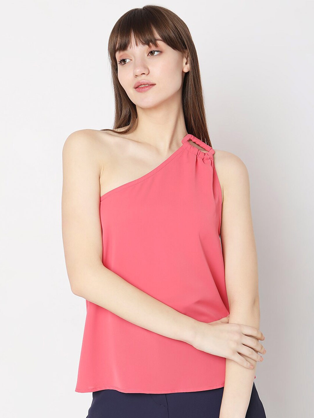 

Vero Moda One Shoulder Regular Top, Pink