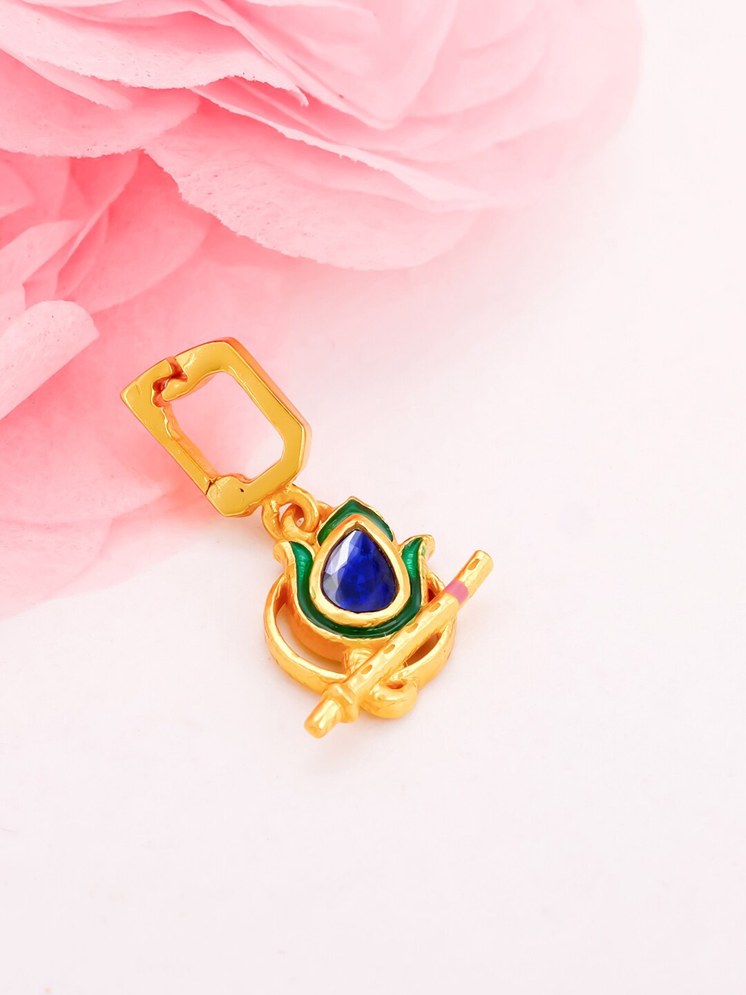 

GIVA 925 Sterling Silver Gold-Plated Kanha Charm