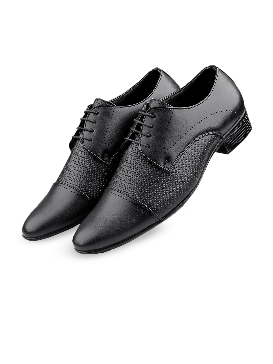 

bacca bucci Men Textured Formal Derbys, Black