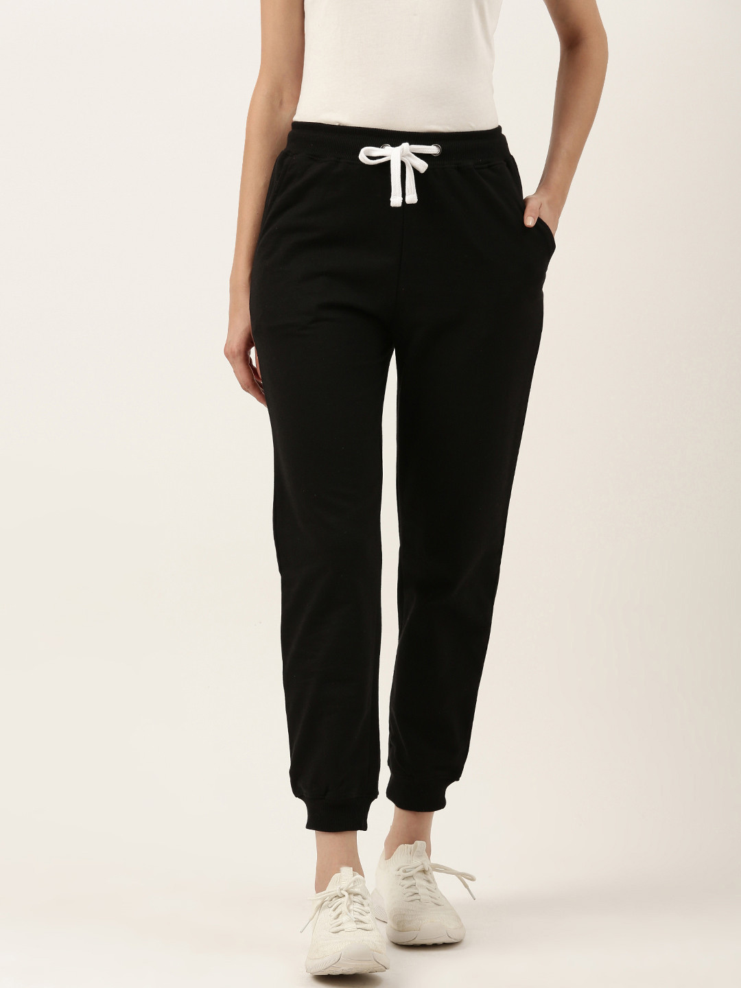 

ARISE Women Solid Regular Fit Joggers, Black