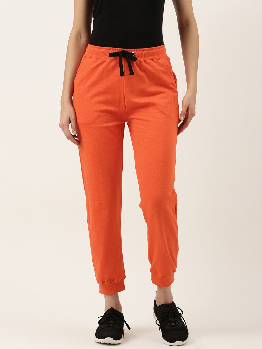 

ARISE Women Solid Regular Fit Joggers, Orange