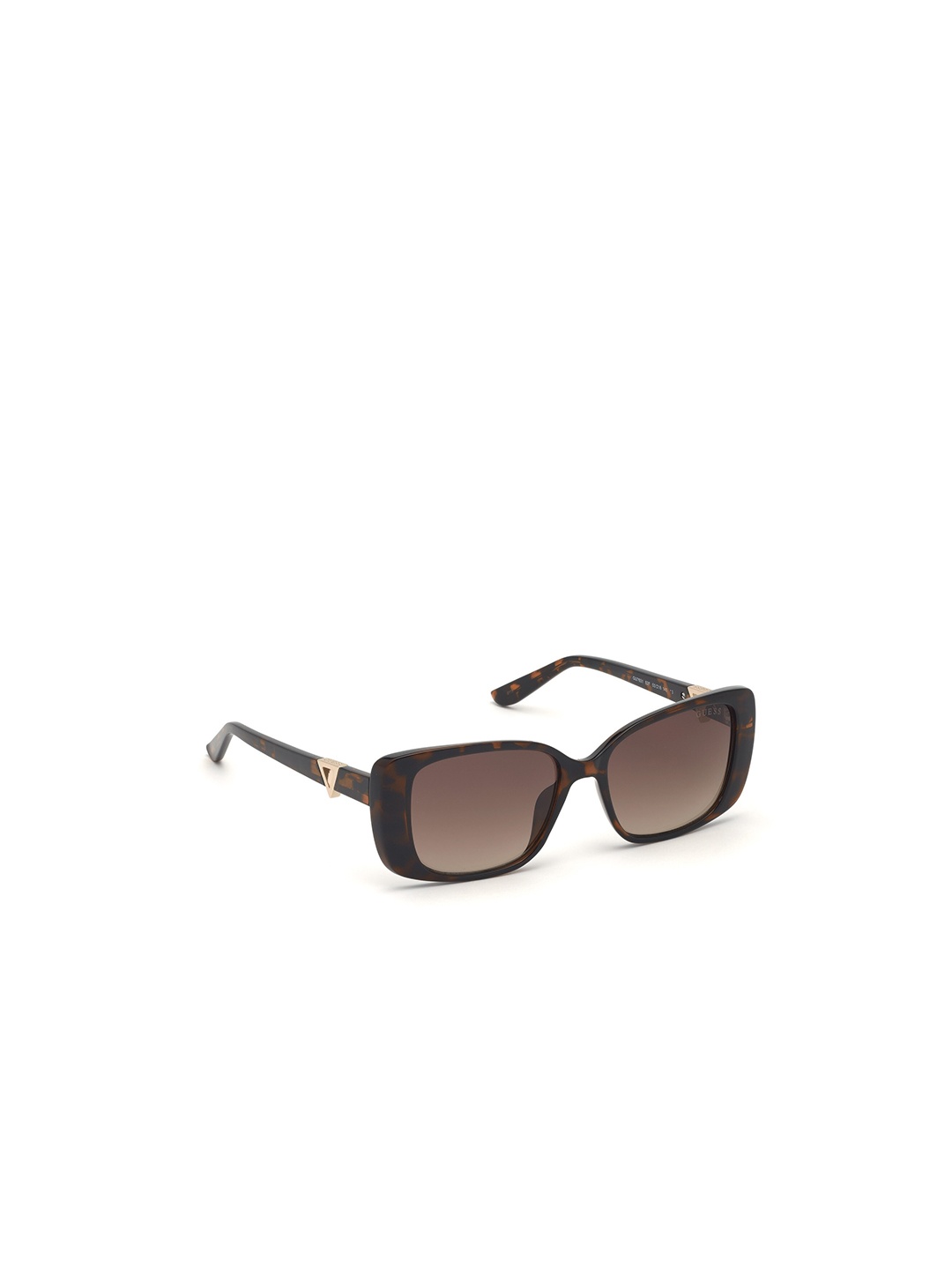 

GUESS Women Rectangle Sunglasses with UV Protected Lens GU7631 53 52F, Brown