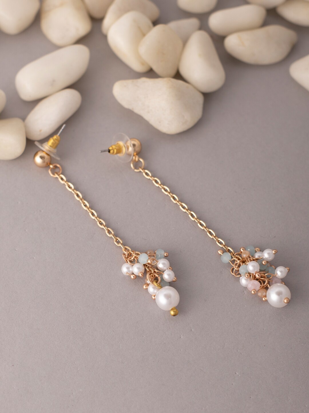 

Madame Rose Gold-Plated Contemporary Drop Earrings