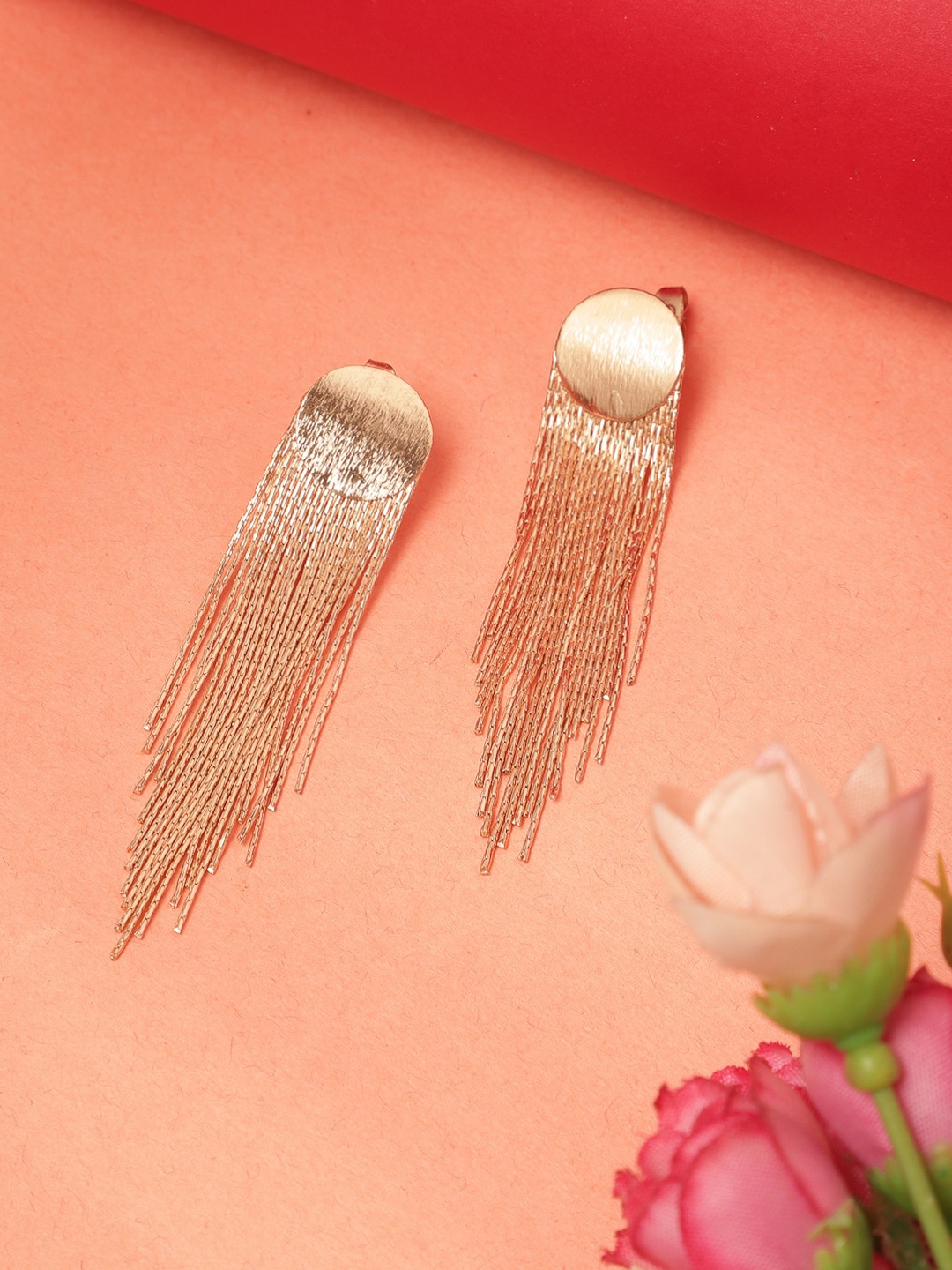 

Madame Rose Gold-Plated Contemporary Drop Earrings