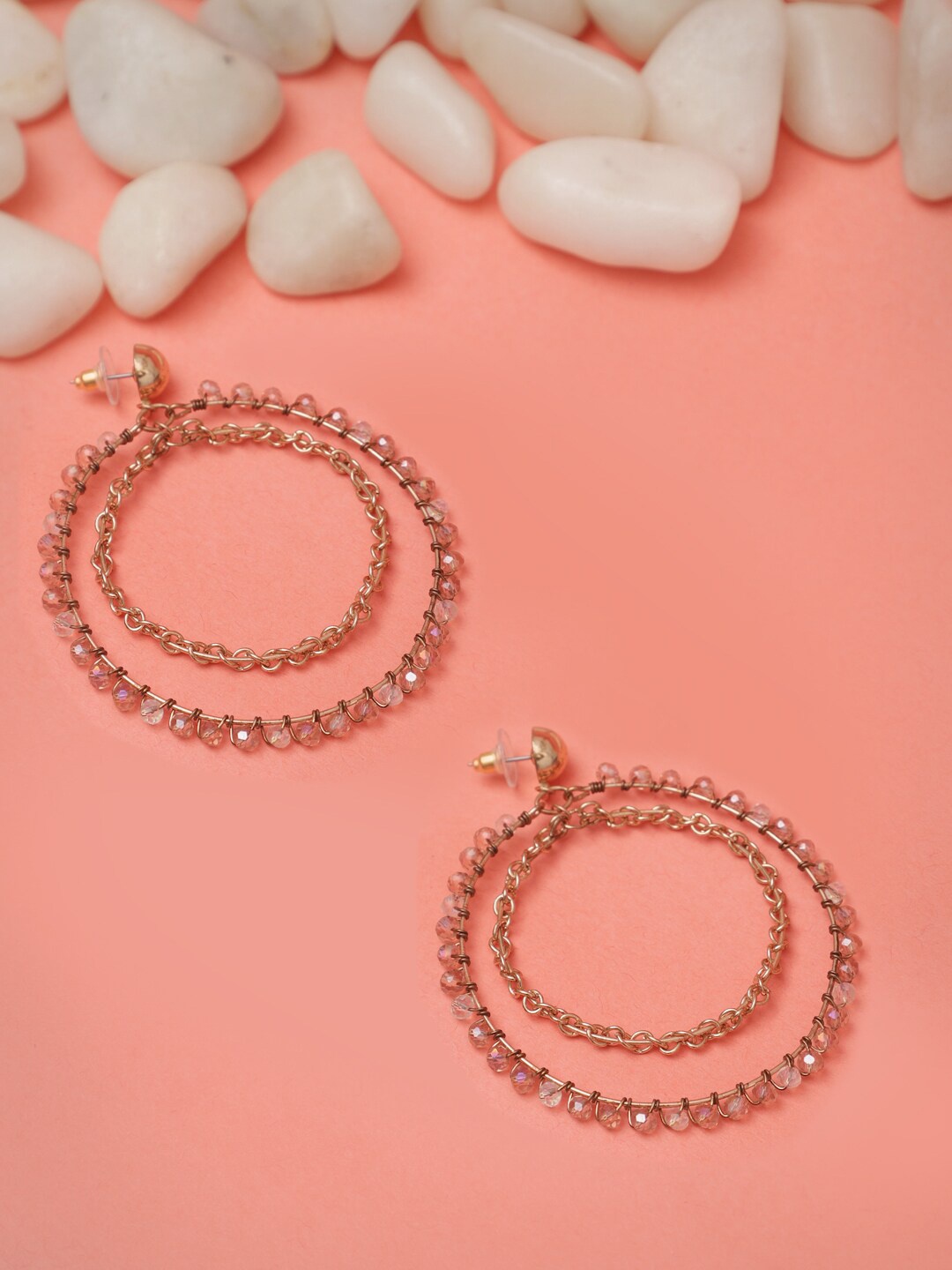 

Madame Rose Gold-Plated Contemporary Hoop Earrings
