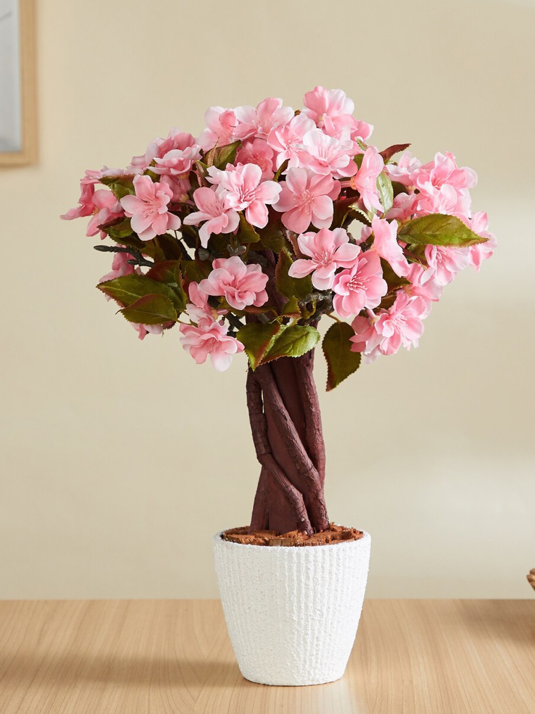 

Home Centre Gardenia Blossom Artificial Plant With Melamine Pot, Pink