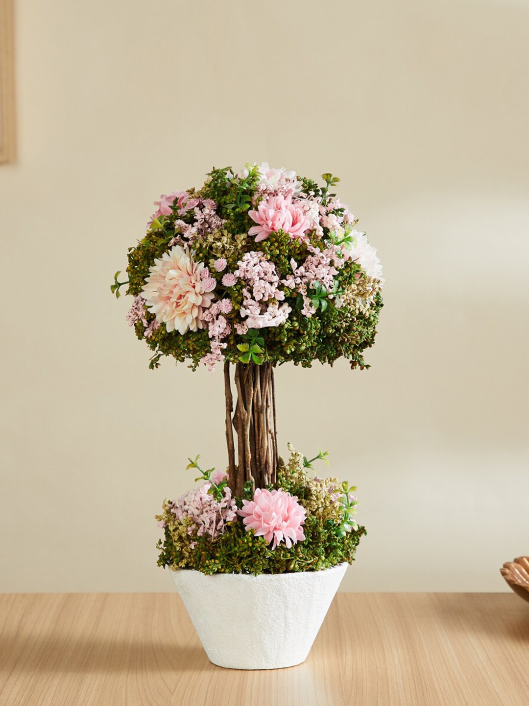 

Home Centre Gardenia White & Green Mum Artificial Plant With Pot