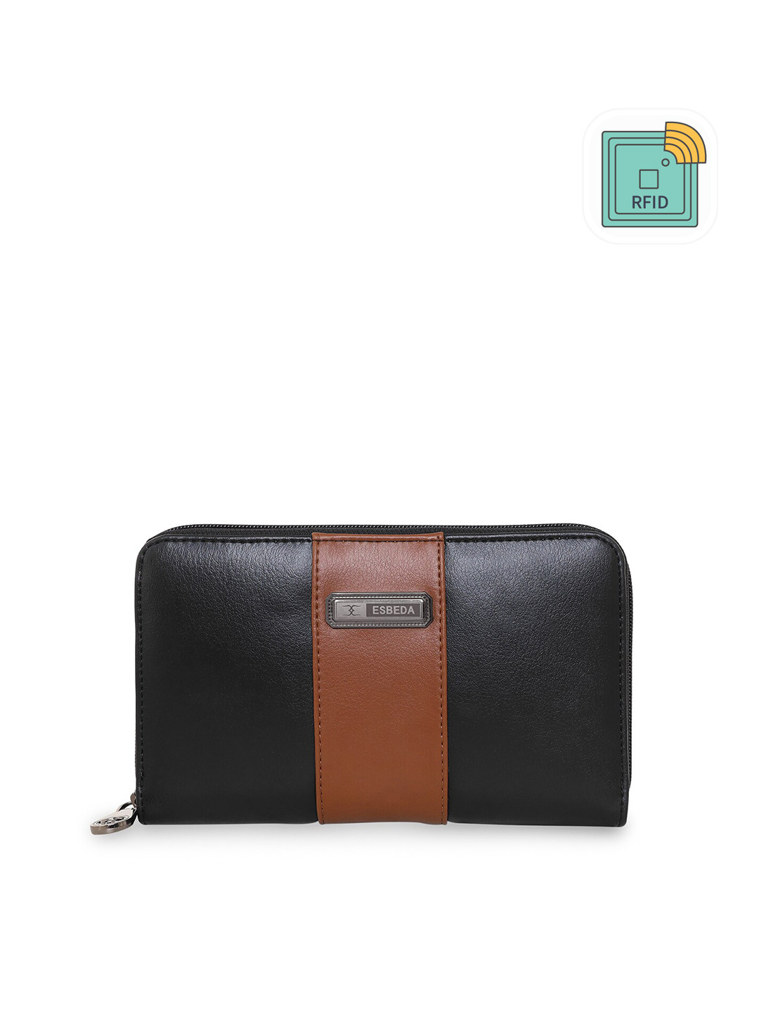 

ESBEDA Women Zip Around Wallet, Black