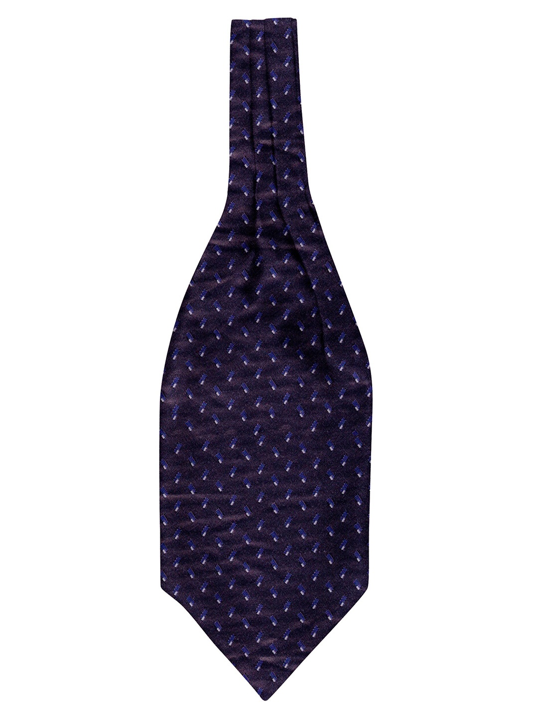 

Blacksmith Men Microfiber Woven Design Ascot Tie, Navy blue