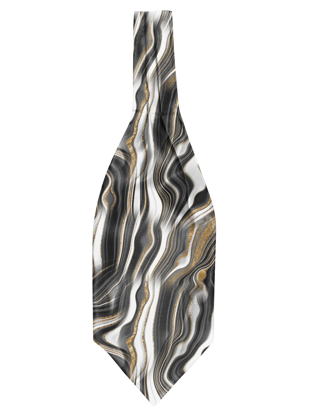 

Blacksmith Men Printed Satin Formal Ascot Tie, Black