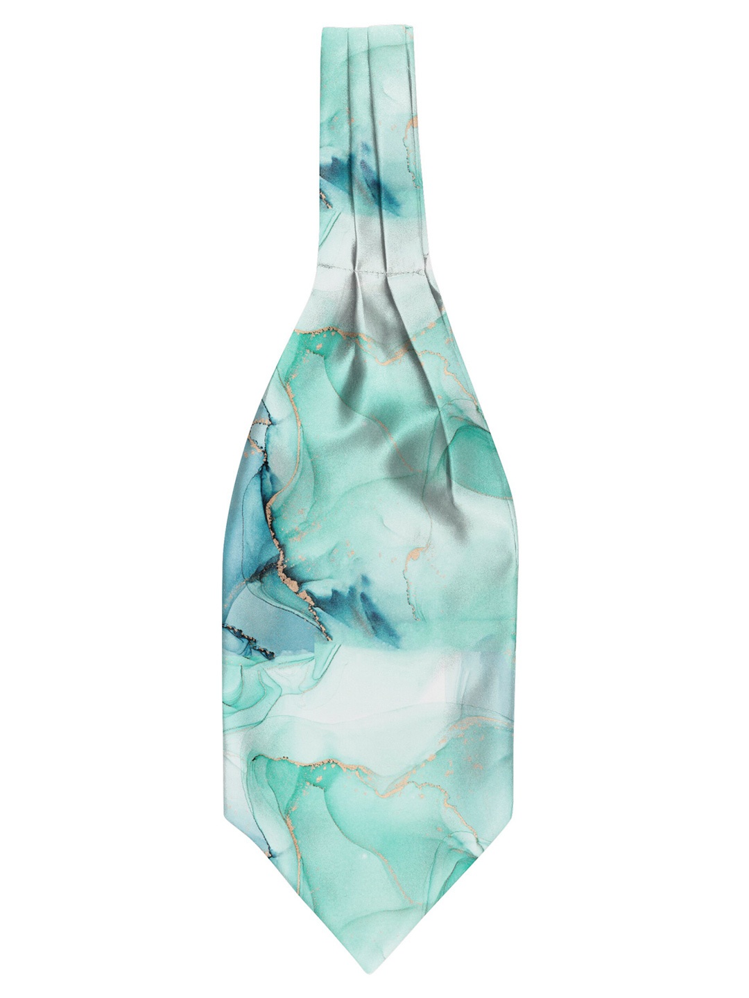 

Blacksmith Men Printed Satin Formal Ascot Tie, Sea green