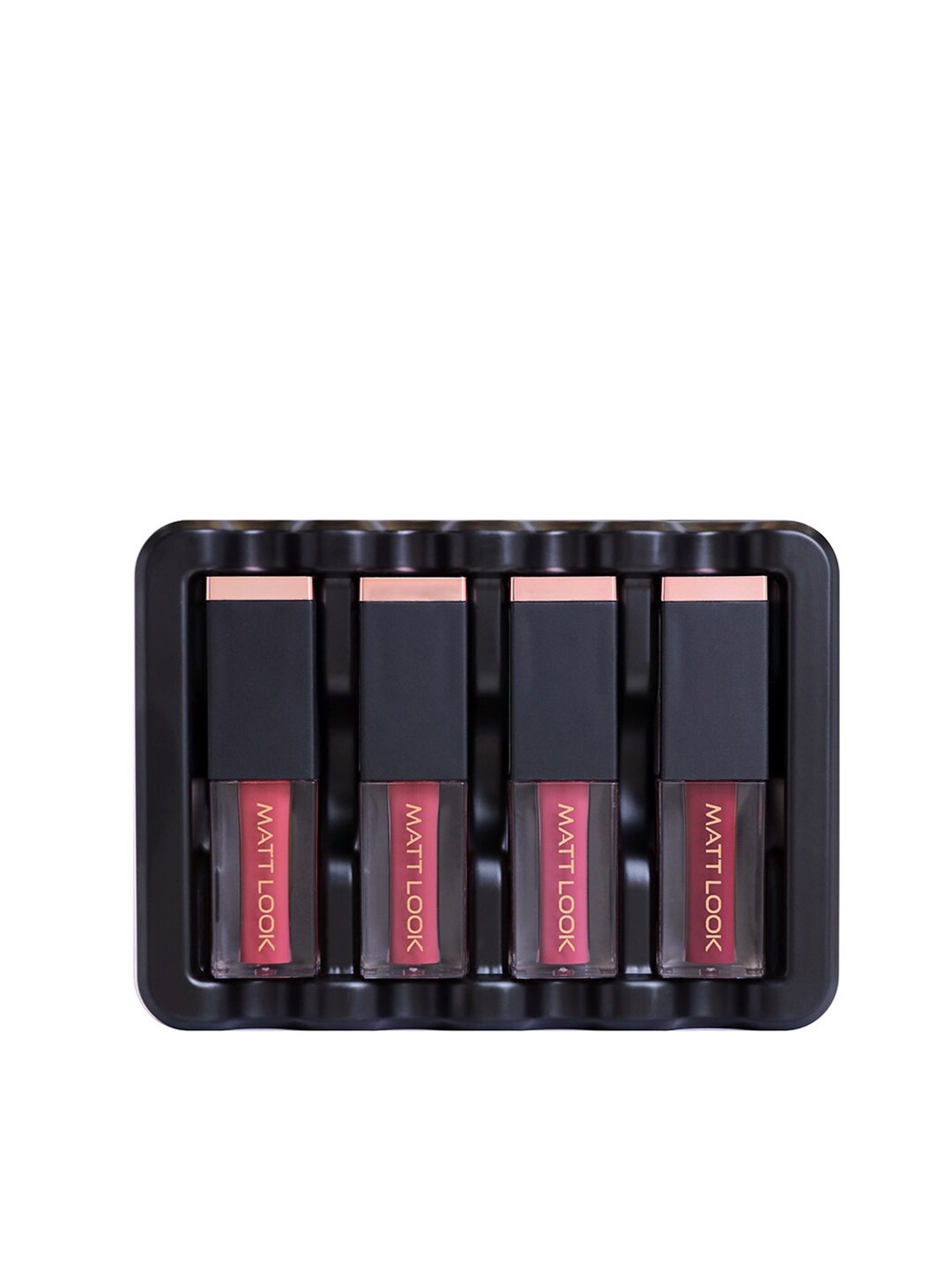 

MATTLOOK Set Of 4 Power Stay Matte Liquid Lipsticks 2.5 ml Each - Mauve Kiss, Red